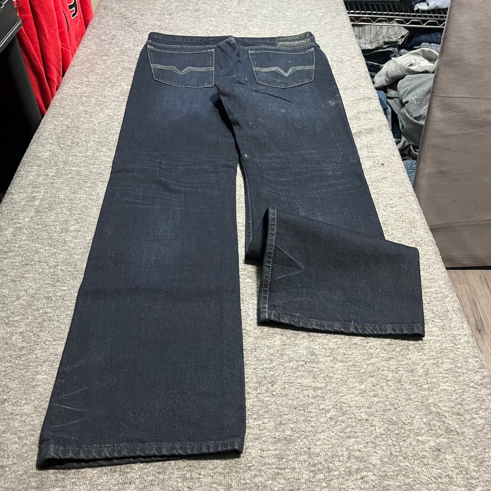 Guess Vincent Regular Fit Straight Leg Jeans Dark Wash JMB00292F43 Mens 33x32